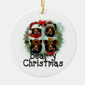 Onze eerste kerst in Beer Keramisch Ornament (Voorkant)