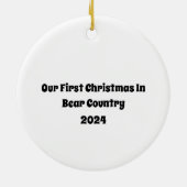 Onze eerste kerst in Beer Keramisch Ornament (Achterkant)