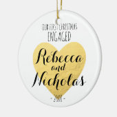 Onze eerste kerst in dienst of samen versiering keramisch ornament (Links)