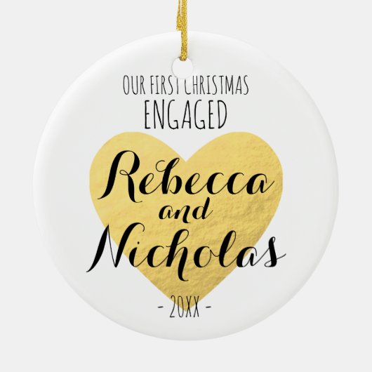 Onze eerste kerst in dienst of samen versiering keramisch ornament (Achterkant)