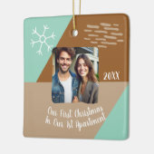 Onze eerste kerst in ons 1e appartement foto keramisch ornament (Links)