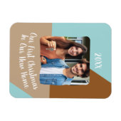 Onze eerste kerst in ons nieuwe huis aangepaste fo magneet (Horizontaal)