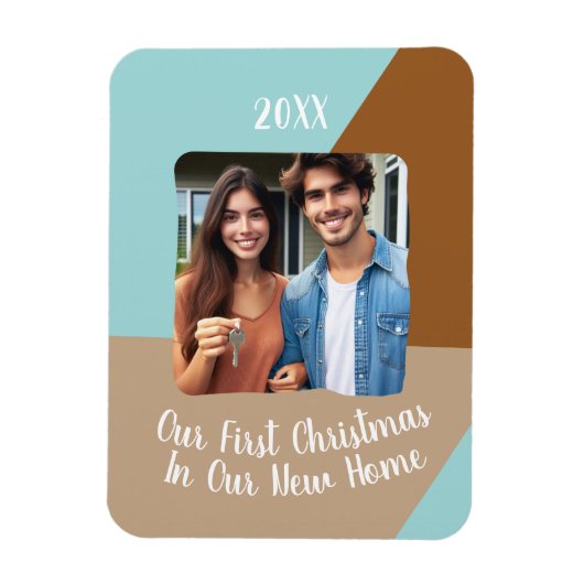 Onze eerste kerst in ons nieuwe huis aangepaste fo magneet (Verticaal)