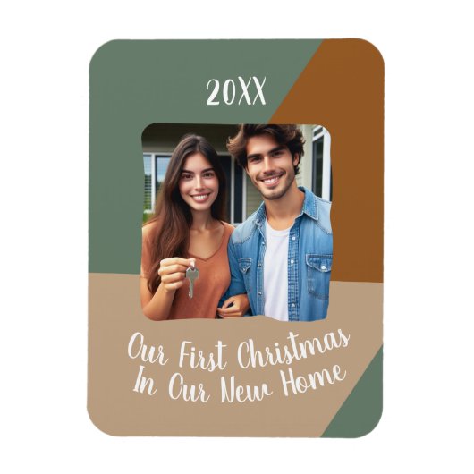 Onze eerste kerst in ons nieuwe huis aangepaste fo magneet (Verticaal)