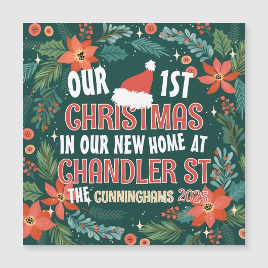 Onze eerste kerst in ons nieuwe huis Bold Krans (Voorkant)