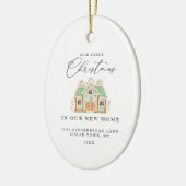 Onze eerste kerst in ons nieuwe huis Gingerbread Keramisch Ornament (Links)