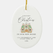 Onze eerste kerst in ons nieuwe huis Gingerbread Keramisch Ornament (Voorkant)