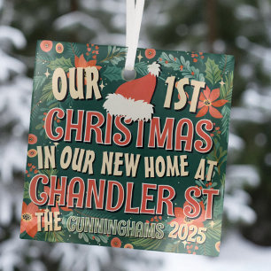 Onze eerste kerst in ons nieuwe huis glas ornament