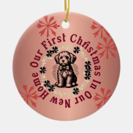 Onze eerste kerst in ons nieuwe huis keramisch ornament