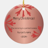 Onze eerste kerst in ons nieuwe huis keramisch ornament (Achterkant)