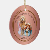 Onze eerste kerst in ons nieuwe huis keramisch ornament (Rechts)