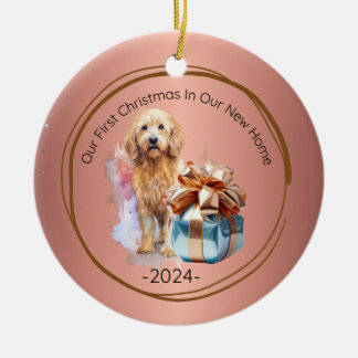 Onze eerste kerst in ons nieuwe huis keramisch ornament