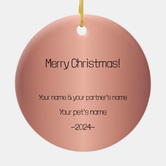 Onze eerste kerst in ons nieuwe huis keramisch ornament (Achterkant)