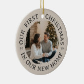 Onze eerste kerst in ons nieuwe huis keramisch ornament (Rechts)