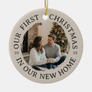 Onze eerste kerst in ons nieuwe huis keramisch ornament