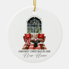 Onze eerste kerst in ons nieuwe huis  keramisch ornament