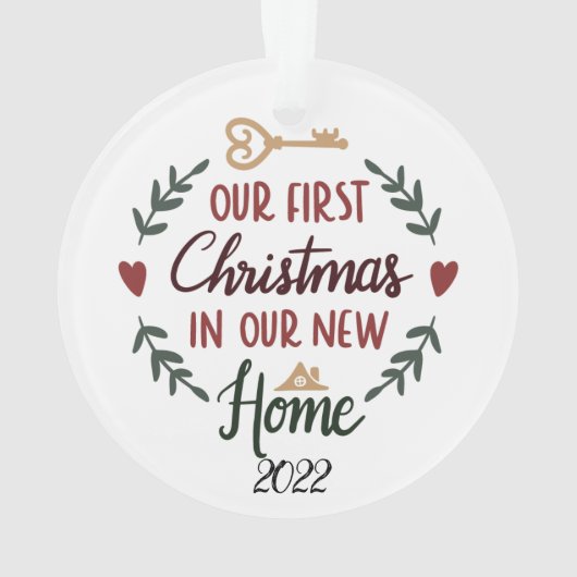 Onze eerste kerst in ons nieuwe startpunt 2022. ornament (achterkant)