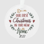 Onze eerste kerst in ons nieuwe startpunt 2022. ornament (voorkant)