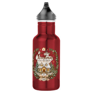 Onze Eerste Kerst in Ons Nieuwe Thuis 2026 Ornamen Waterfles