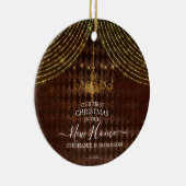 Onze eerste kerst in ons nieuwe thuisland keramisch ornament (Rechts)