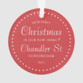 Onze eerste kerst in ons nieuwe thuissysteem ornament (achterkant)