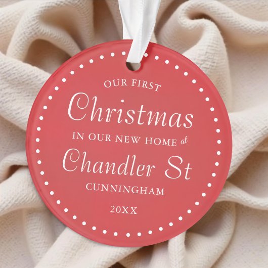 Onze eerste kerst in ons nieuwe thuissysteem ornament