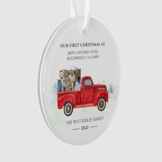 Onze eerste kerst in onze nieuwe Feestdagen thuis Ornament (voorkant)