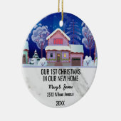 Onze eerste kerst in onze nieuwe Home Custom Messa Keramisch Ornament (Rechts)