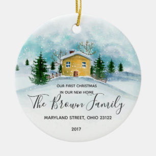 Onze eerste kerst in onze nieuwe home Ornament Gif