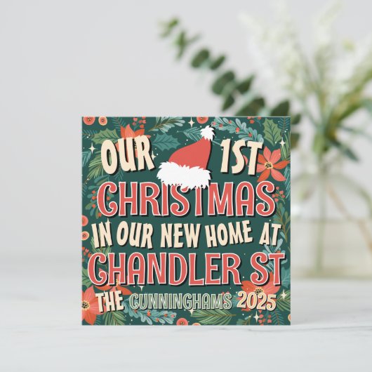 Onze eerste kerst in onze nieuwe Kaart (Staand voorkant)