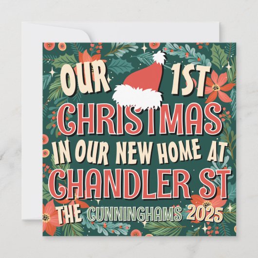 Onze eerste kerst in onze nieuwe Kaart (Voorkant)