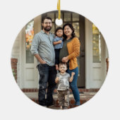 Onze eerste kerst in onze nieuwe rustieke thuis na keramisch ornament (Achterkant)