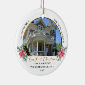 Onze eerste kerst in onze nieuwe thuisfeestdag Fot Keramisch Ornament (Rechts)