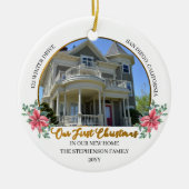 Onze eerste kerst in onze nieuwe thuisfeestdag Fot Keramisch Ornament (Voorkant)