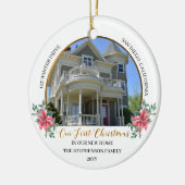 Onze eerste kerst in onze nieuwe thuisfeestdag Fot Keramisch Ornament (Links)