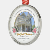 Onze eerste kerst in onze nieuwe thuisfeestdag Fot Metalen Ornament (Links)