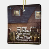 Onze eerste kerst in onze nieuwe thuisfoto keramisch ornament (Links)