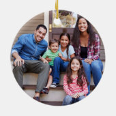 Onze eerste kerst in onze nieuwe thuisfoto keramisch ornament (Achterkant)