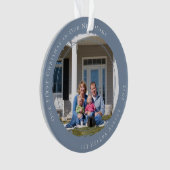 Onze eerste kerst in onze nieuwe thuisfoto ornament (voorkant)