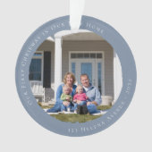 Onze eerste kerst in onze nieuwe thuisfoto ornament (voorkant)