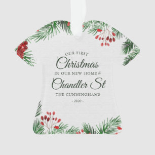 Onze eerste kerst in onze nieuwe thuisWaterverf Ornament