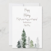 Onze eerste kerst in ruste Woodland Deer Feestdagenkaart (Achterkant)