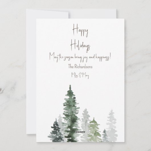 Onze eerste kerst in ruste Woodland Deer Feestdagenkaart (Achterkant)