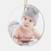 Onze eerste kerst, jouw foto keramisch ornament (Links)