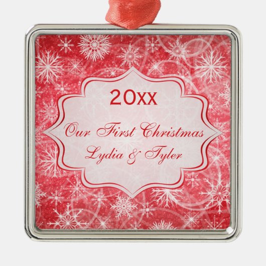 Onze eerste kerst Keepsake Premium Ornament (Voorkant)