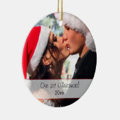 Onze eerste kerst keramisch ornament (Rechts)