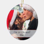 Onze eerste kerst keramisch ornament (Links)