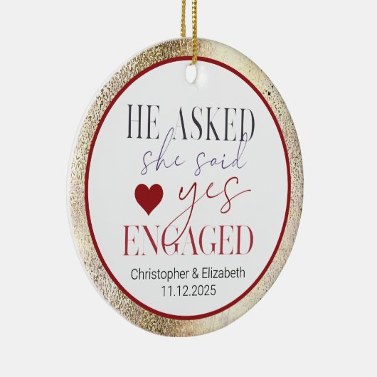 Onze eerste kerst keramisch ornament (Rechts)