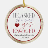 Onze eerste kerst keramisch ornament (Voorkant)