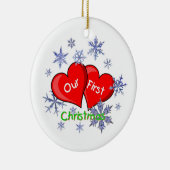 Onze eerste kerst keramisch ornament (Rechts)